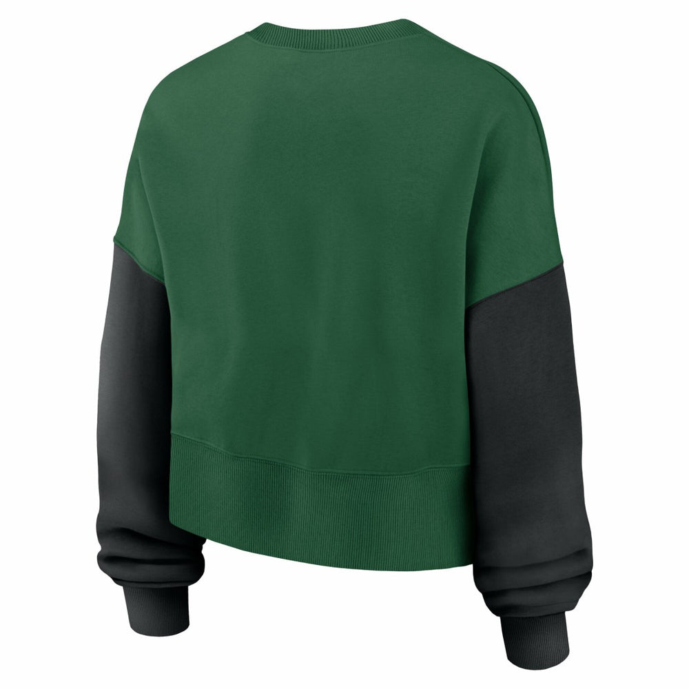 New York Jets Nike Women's Oversized Color-Block Pullover Sweatshirt