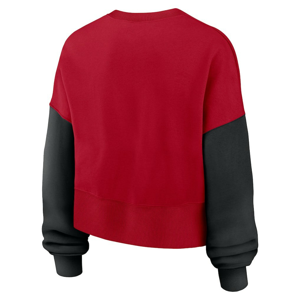 San Francisco 49ers Nike Women's Oversized Color-Block Pullover Sweatshirt
