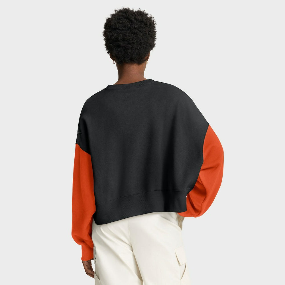 Cincinnati Bengals Nike Women's Oversized Color-Block Pullover Sweatshirt