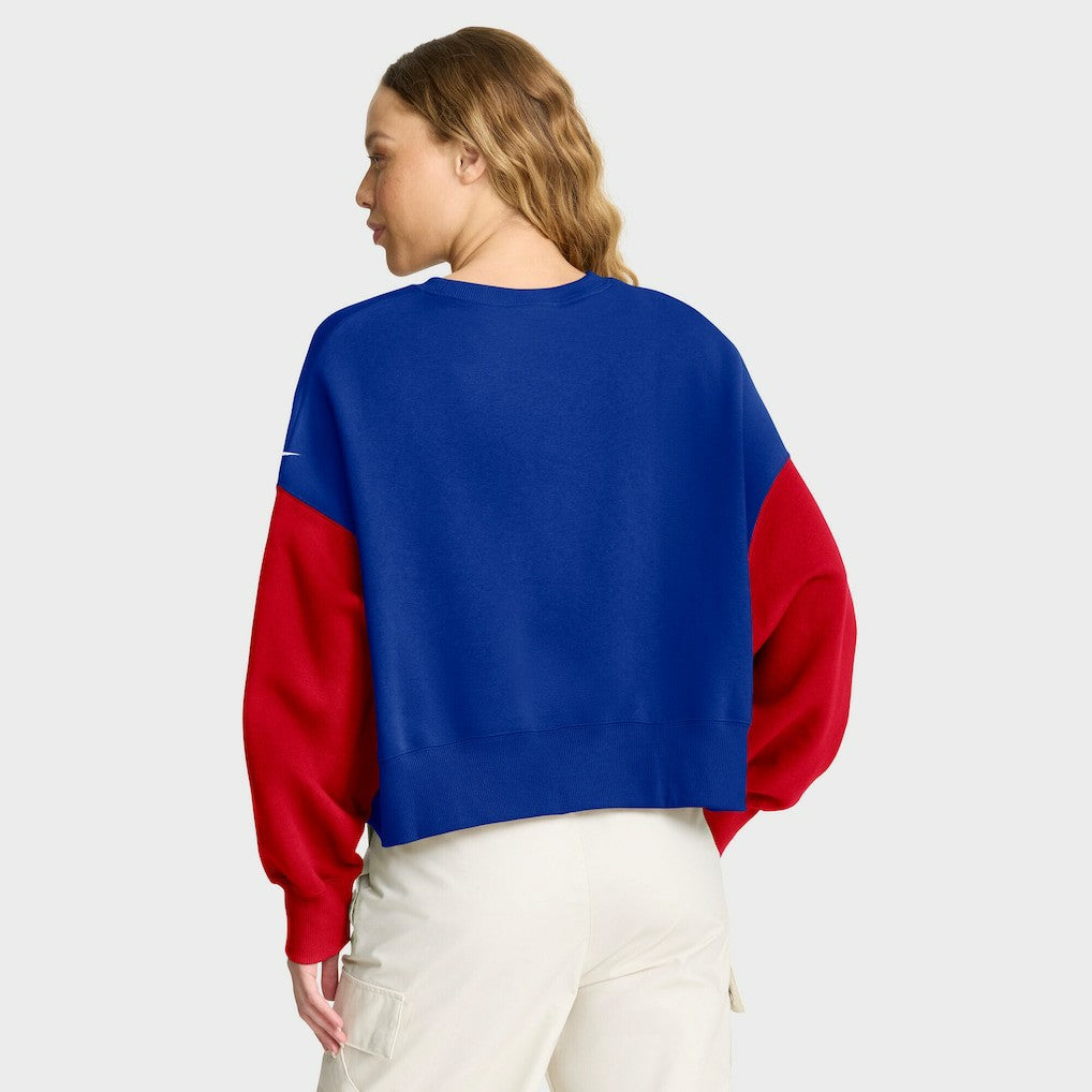 Buffalo Bills Nike Women's Oversized Color-Block Pullover Sweatshirt