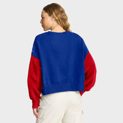 Buffalo Bills Nike Women's Oversized Color-Block Pullover Sweatshirt