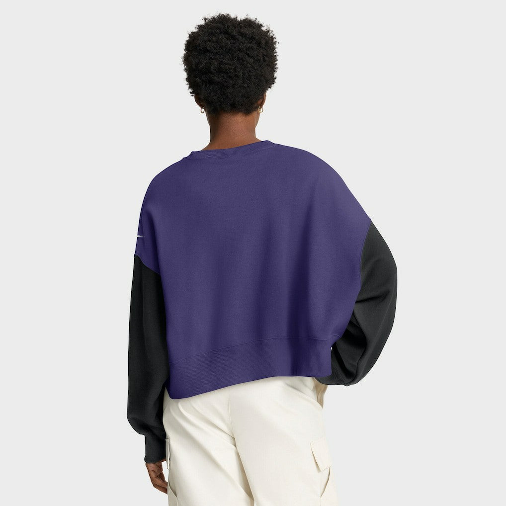 Baltimore Ravens Nike Women's Oversized Color-Block Pullover Sweatshirt