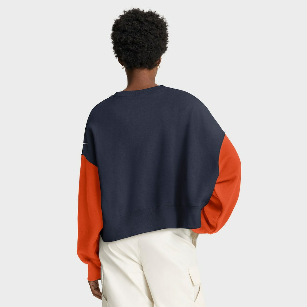 Chicago Bears Nike Women's Oversized Color-Block Pullover Sweatshirt