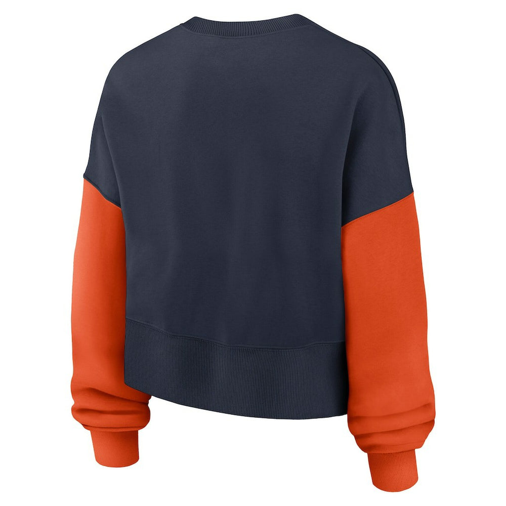 Chicago Bears Nike Women's Oversized Color-Block Pullover Sweatshirt