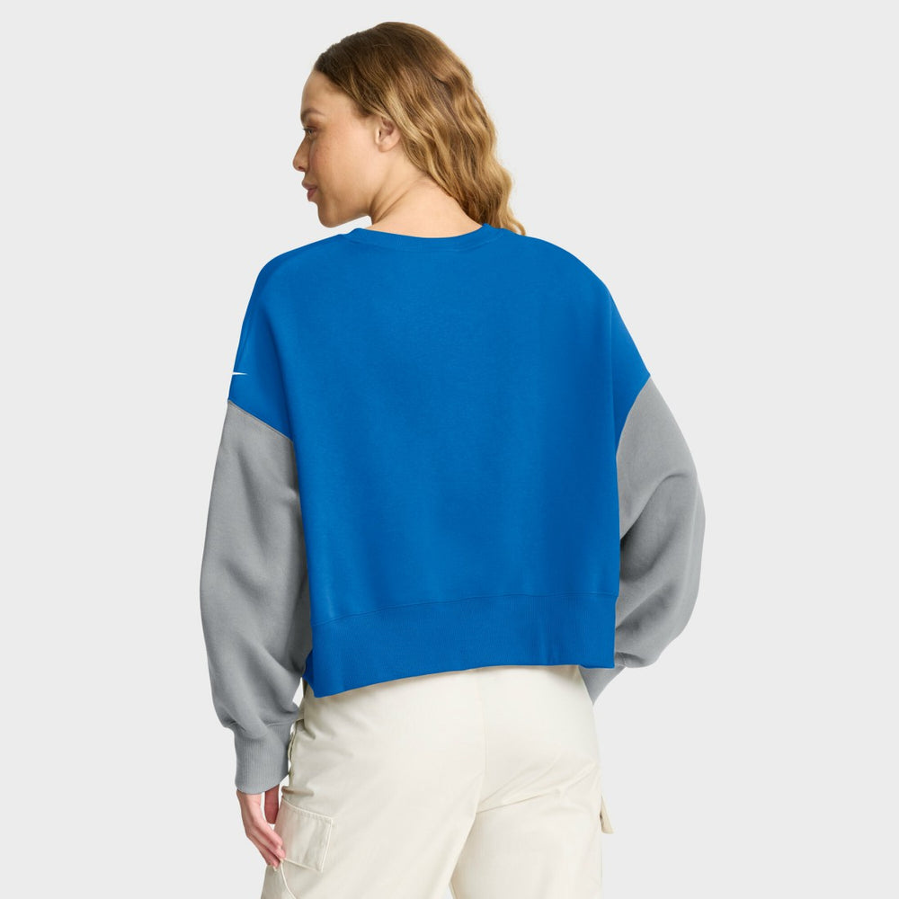 Detroit Lions Nike Women's Oversized Color-Block Pullover Sweatshirt