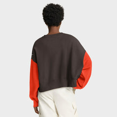 Cleveland Browns Nike Women's Oversized Color-Block Pullover Sweatshirt