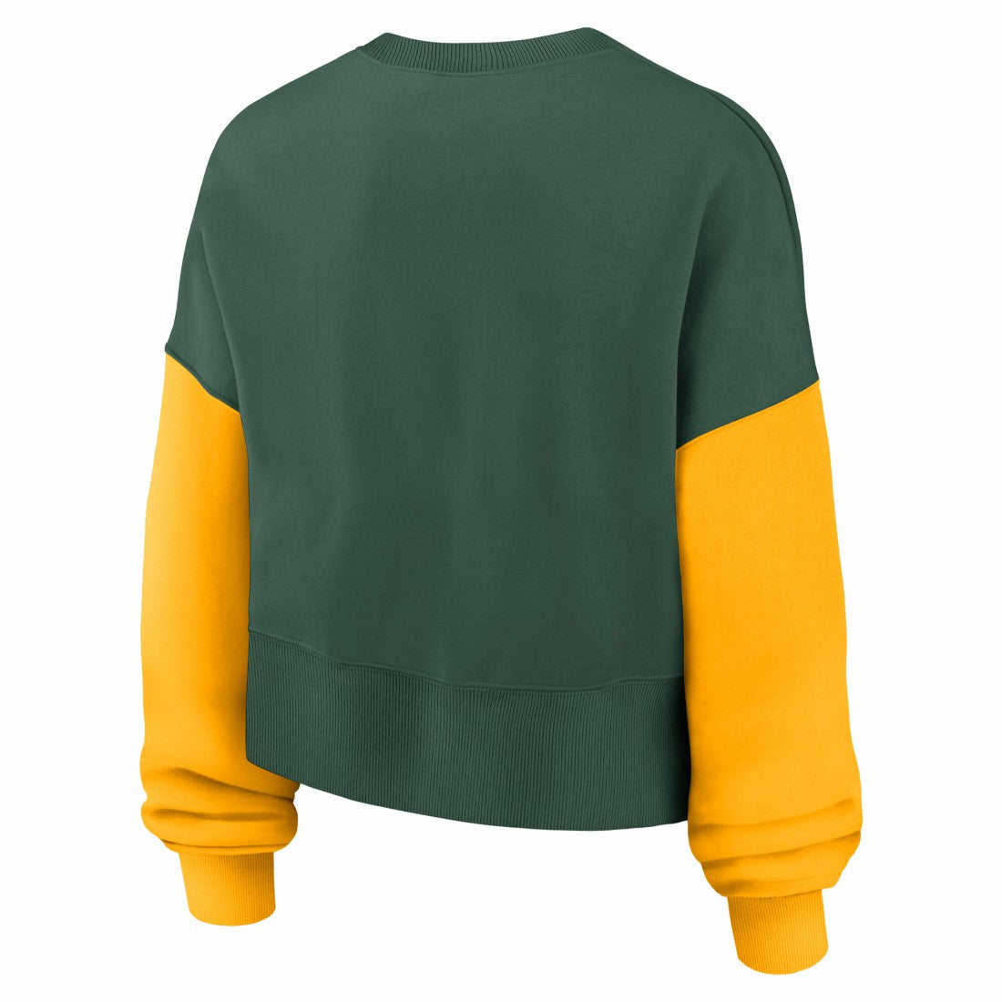 Green Bay Packers Nike Women's Oversized Color-Block Pullover Sweatshirt