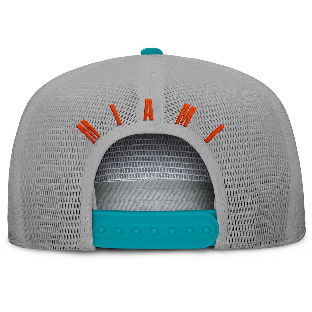Miami Dolphins Fanatics Edge Rush Trucker Adjustable Hat