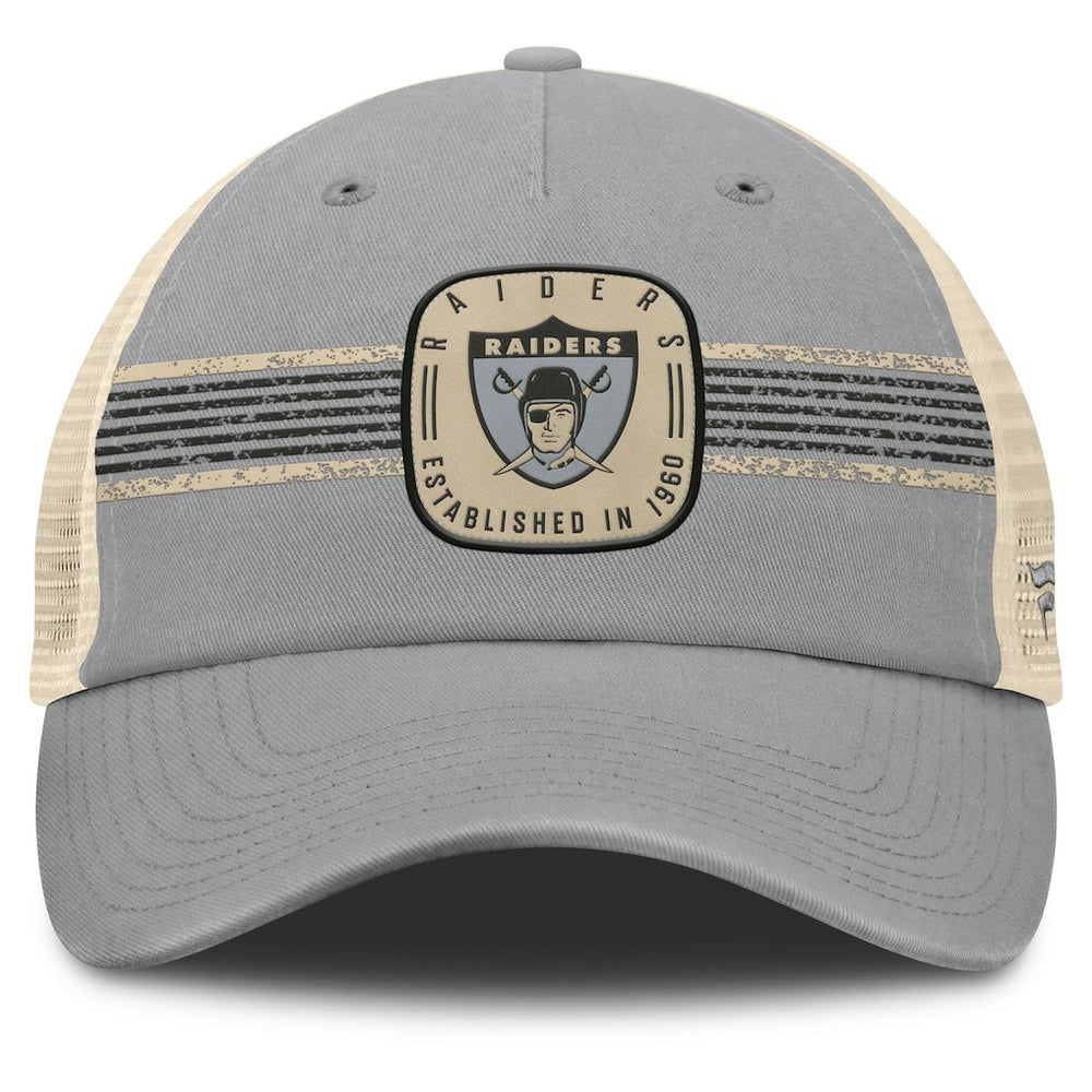 Las Vegas Raiders Fanatics Heritage Bootleg Trucker Adjustable Hat