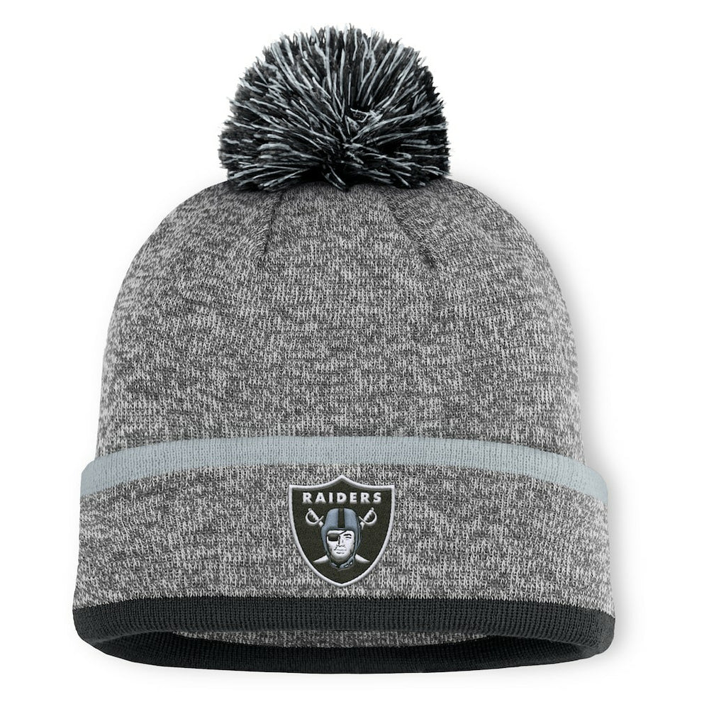 Las Vegas Raiders Fanatics Motion Cuffed Knit Hat with Pom