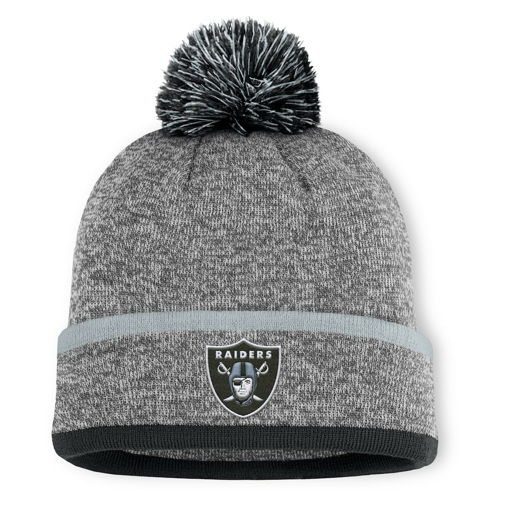 Las Vegas Raiders Fanatics Motion Cuffed Knit Hat with Pom