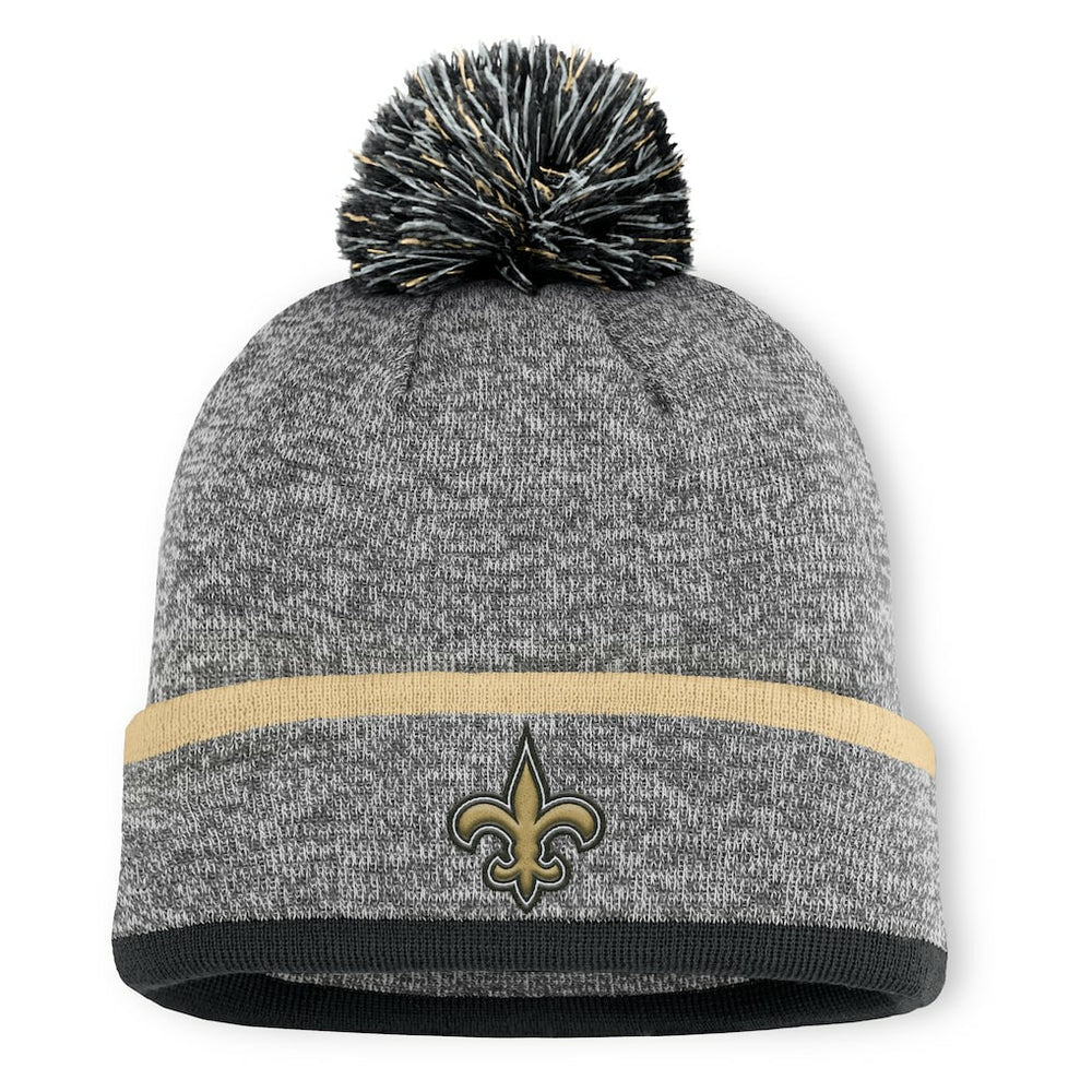 New Orleans Saints Fanatics Motion Cuffed Knit Hat with Pom