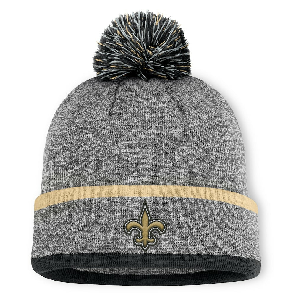 New Orleans Saints Fanatics Motion Cuffed Knit Hat with Pom