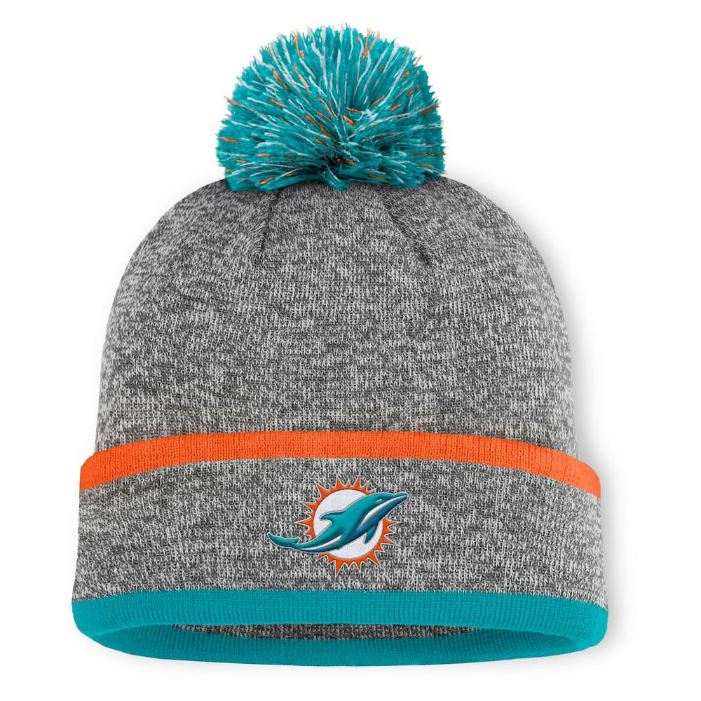 Miami Dolphins Fanatics Motion Cuffed Knit Hat with Pom