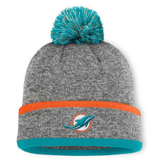 Miami Dolphins Fanatics Motion Cuffed Knit Hat with Pom