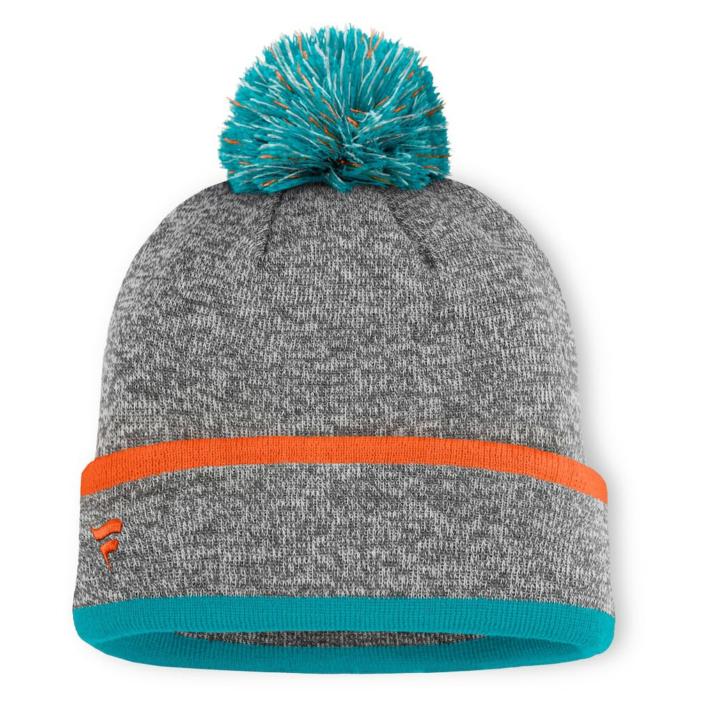 Miami Dolphins Fanatics Motion Cuffed Knit Hat with Pom