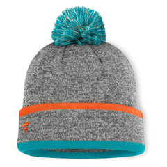 Miami Dolphins Fanatics Motion Cuffed Knit Hat with Pom