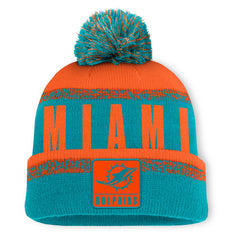 Miami Dolphins Fanatics Play Action Cuffed Knit Hat with Pom