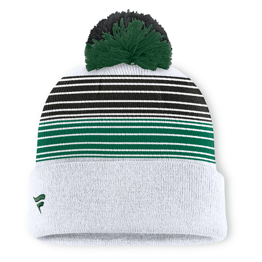 New York Jets Fanatics Ghost Cuffed Knit Hat with Pom