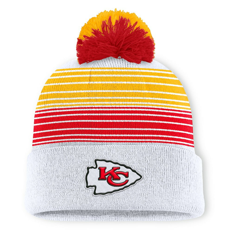 Kansas City Chiefs Fanatics Ghost Cuffed Knit Hat with Pom