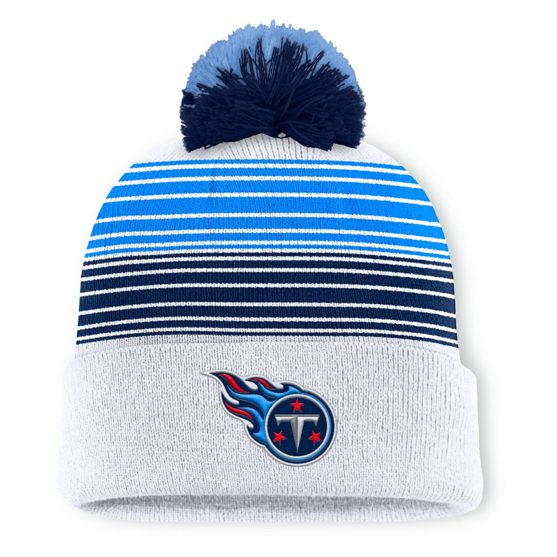 Tennessee Titans Fanatics Ghost Cuffed Knit Hat with Pom