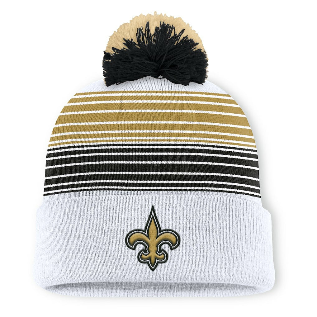 New Orleans Saints Fanatics Ghost Cuffed Knit Hat with Pom