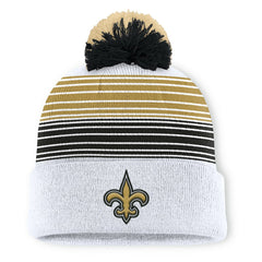 New Orleans Saints Fanatics Ghost Cuffed Knit Hat with Pom