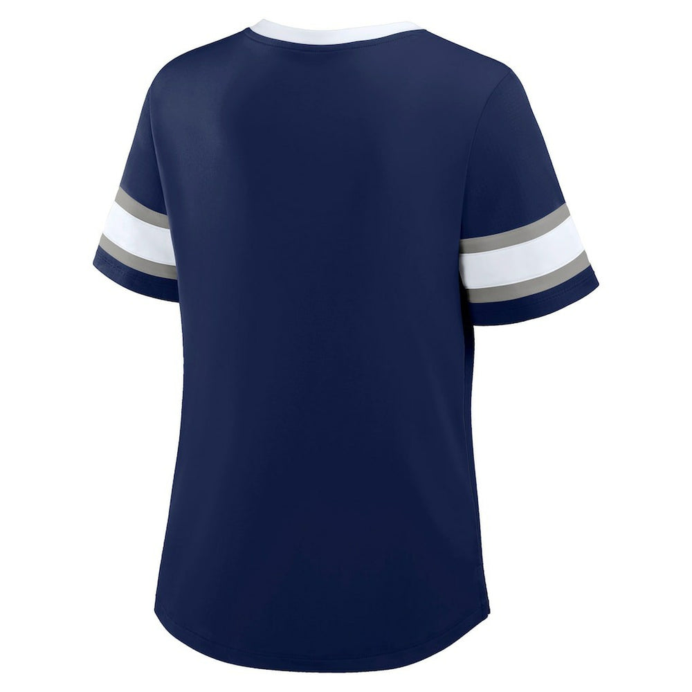 Dallas Cowboys Fanatics Women's Redzone Draw Play Athena Lace-Up T-Shirt