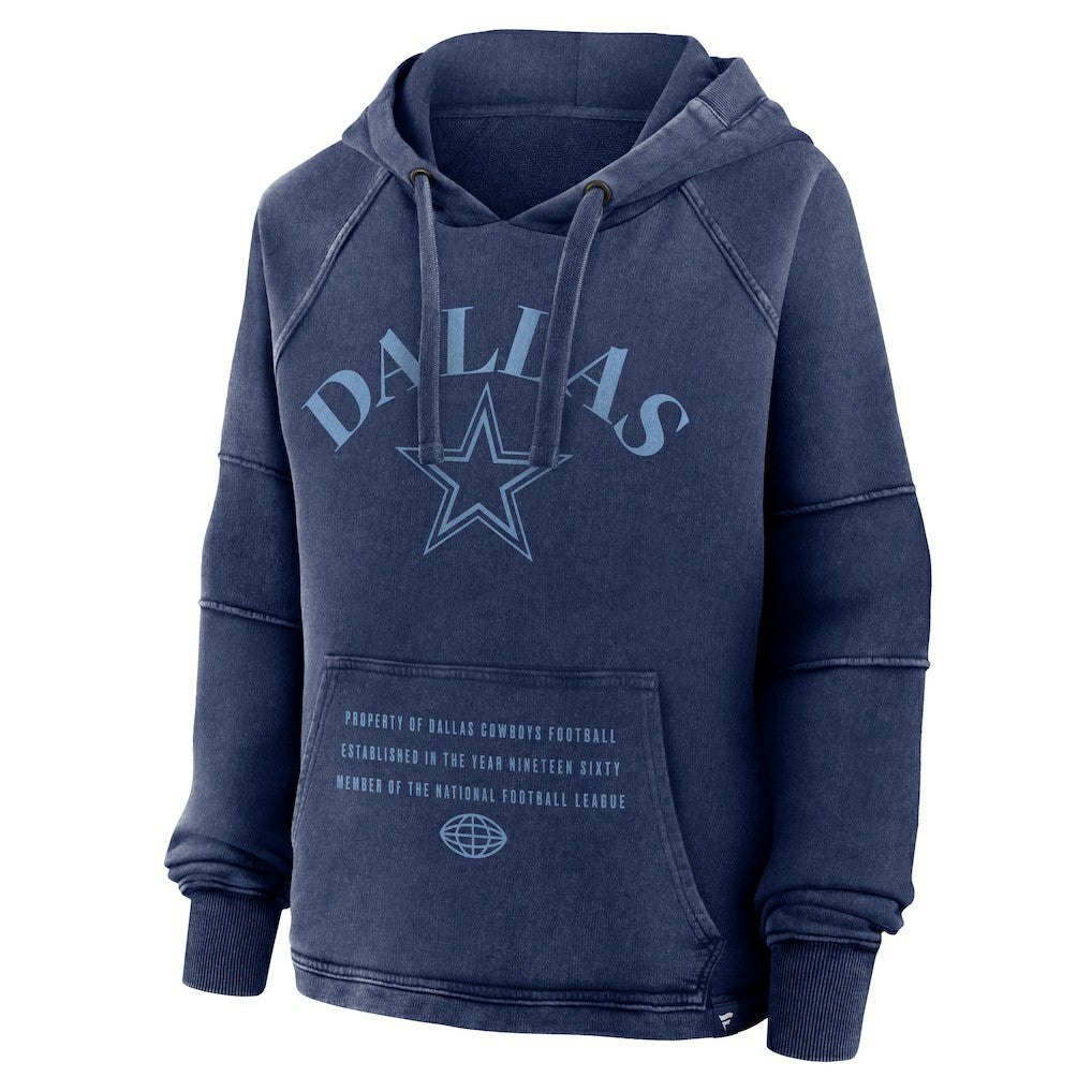 Dallas Cowboys Fanatics Women's Oversized Raglan Gridiron Hoodie