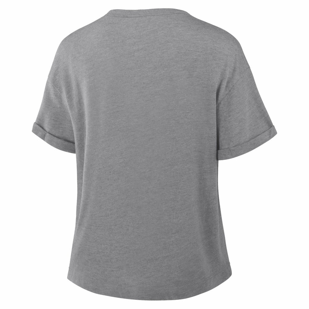 Dallas Cowboys Fanatics Women's Pennant Wave Tribute Tri-Blend Boxy T-Shirt