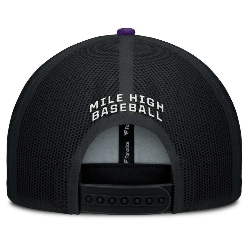 Colorado Rockies Fanatics Cutoff Adjustable Trucker Hat | MLB Discount