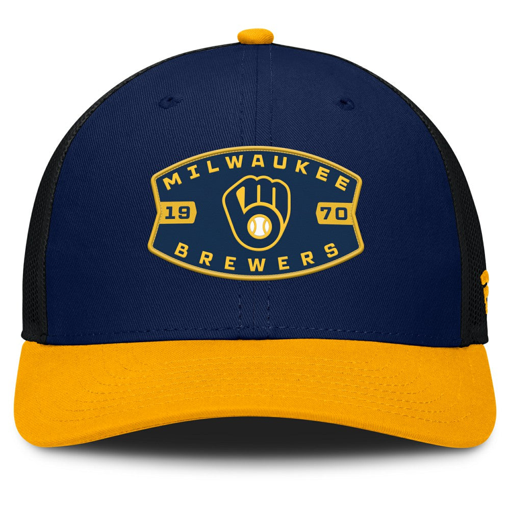 Milwaukee Brewers Fanatics Cutoff Adjustable Trucker Hat | MLB Outlet