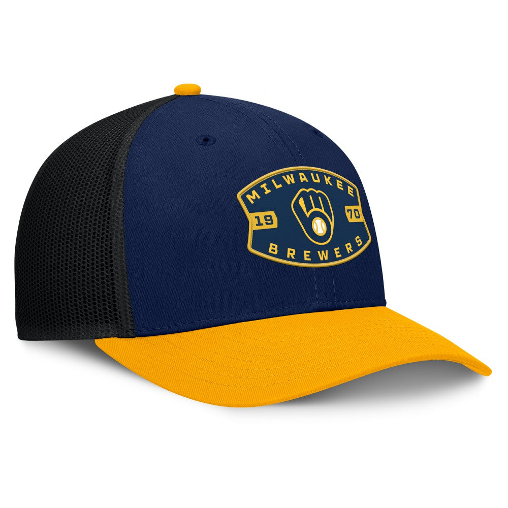 Milwaukee Brewers Fanatics Cutoff Adjustable Trucker Hat | MLB Outlet