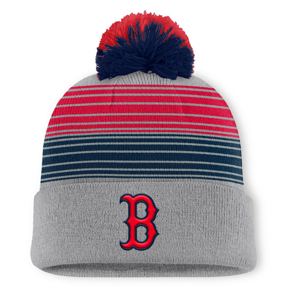 Boston Red Sox Fanatics Balk Cuffed Knit Hat with Pom | MLB Discount