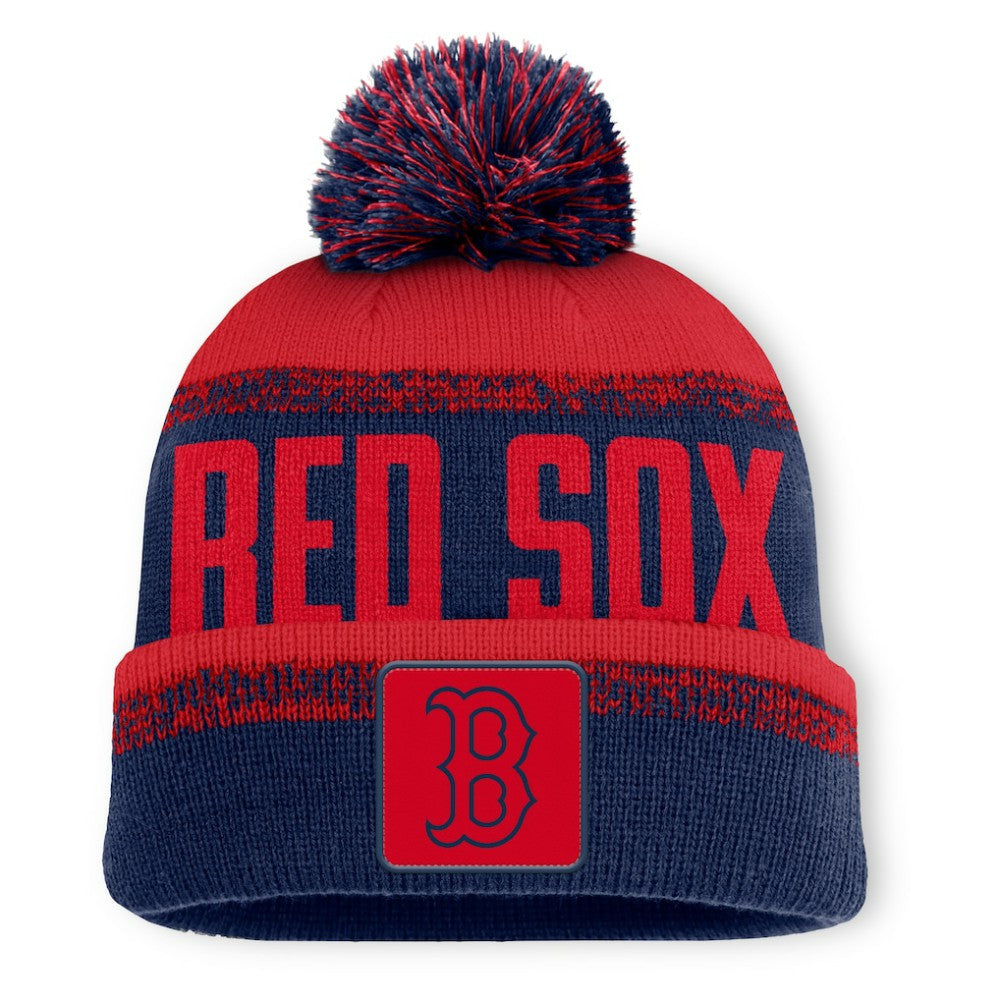 Boston Red Sox Fanatics No-Doubter Cuffed Knit Hat with Pom | MLB US