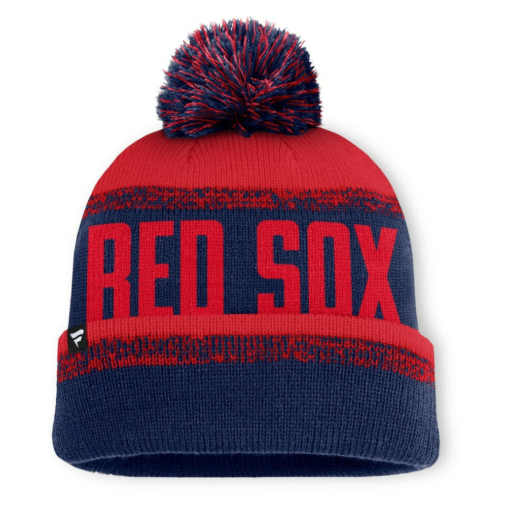 Boston Red Sox Fanatics No-Doubter Cuffed Knit Hat with Pom | MLB US