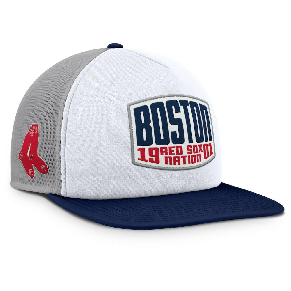 Boston Red Sox Fanatics Cranked Foam Front Patch Trucker Adjustable Hat | MLB For sale