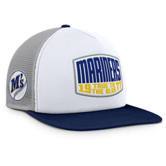 Seattle Mariners Fanatics Cranked Foam Front Patch Trucker Adjustable Hat | MLB Sale