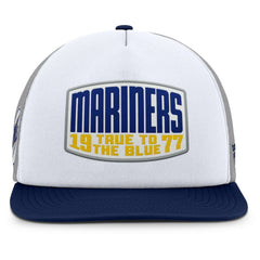 Seattle Mariners Fanatics Cranked Foam Front Patch Trucker Adjustable Hat | MLB Sale