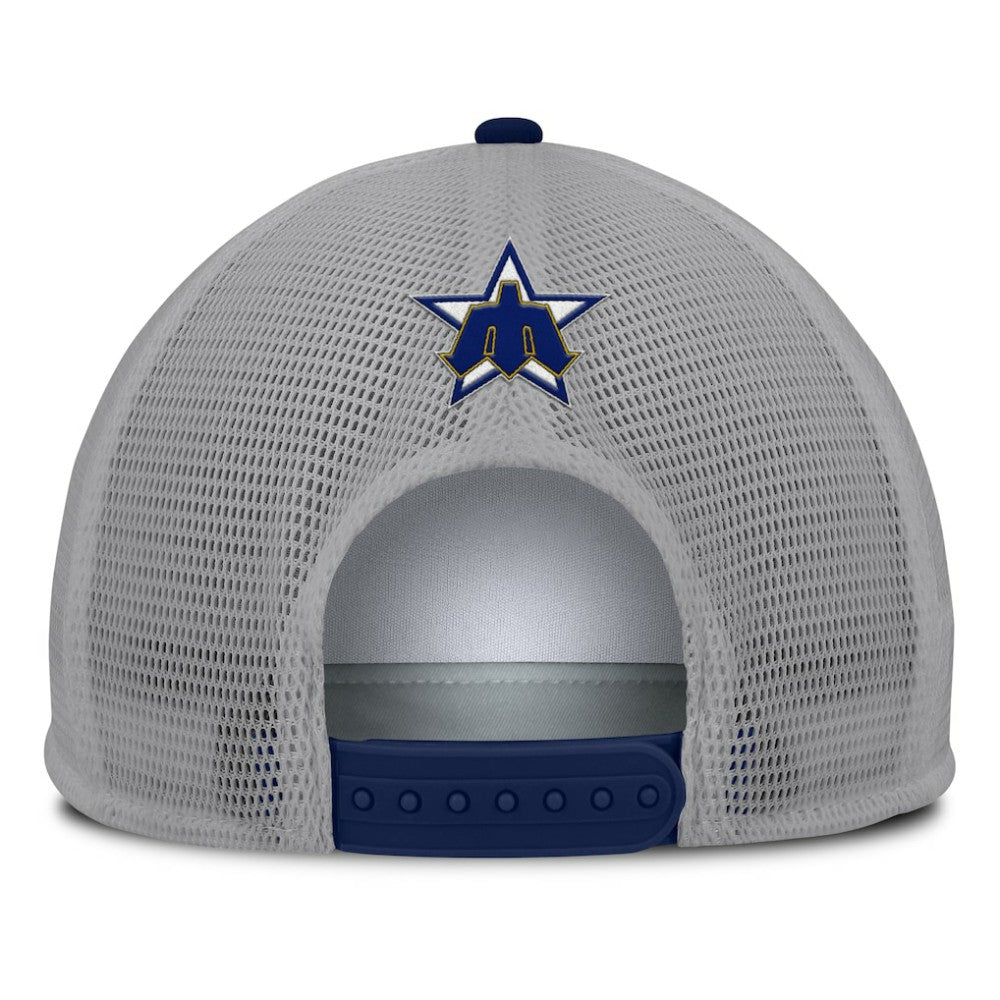 Seattle Mariners Fanatics Cranked Foam Front Patch Trucker Adjustable Hat | MLB Sale