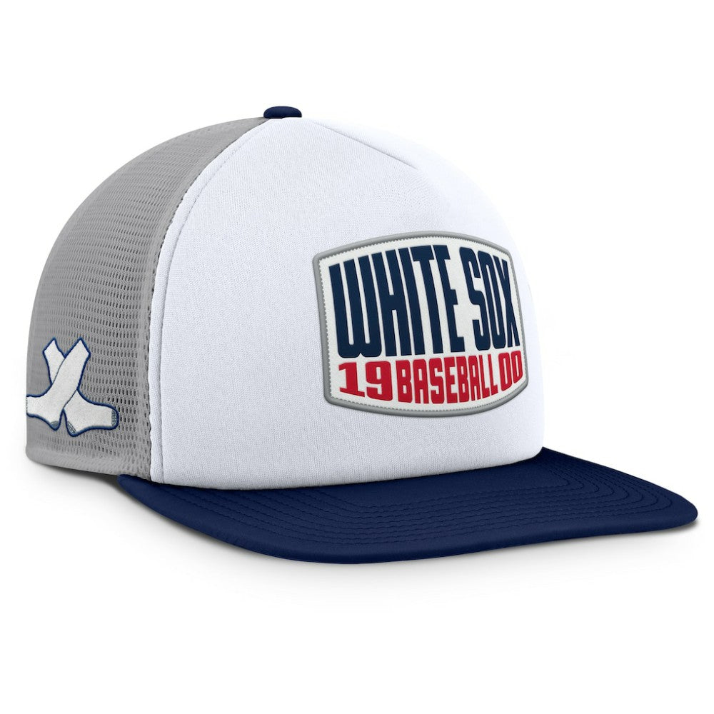 Chicago White Sox Fanatics Cranked Foam Front Patch Trucker Adjustable Hat | MLB Sale