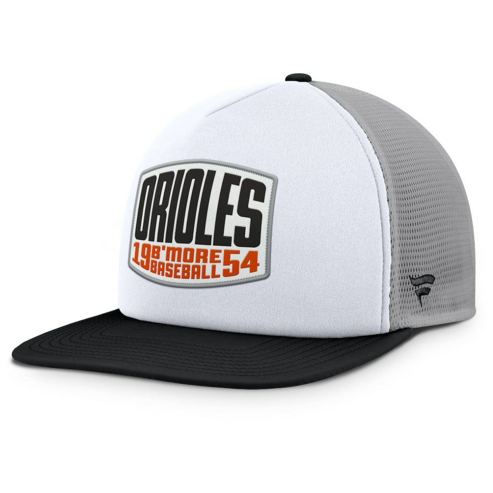 Baltimore Orioles Fanatics Cranked Foam Front Patch Trucker Adjustable Hat | MLB Outlet