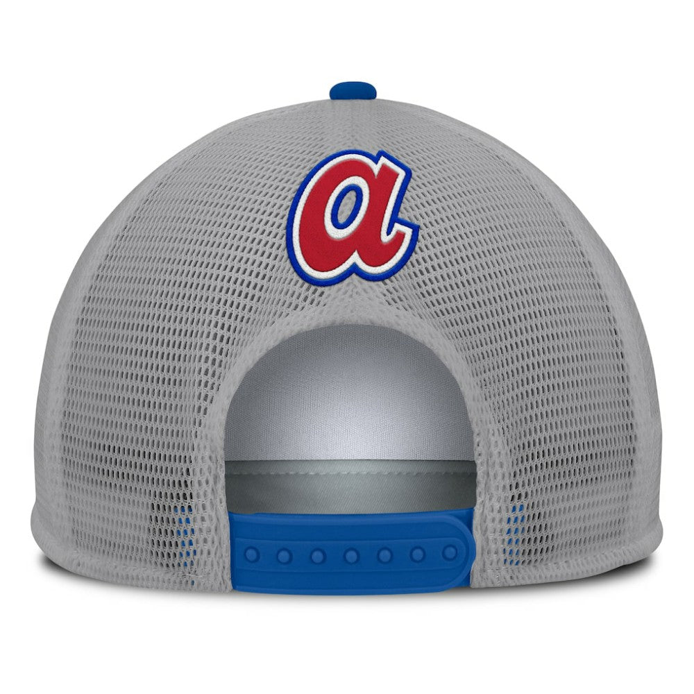 Atlanta Braves Fanatics Cranked Foam Front Patch Trucker Adjustable Hat | MLB Outlet