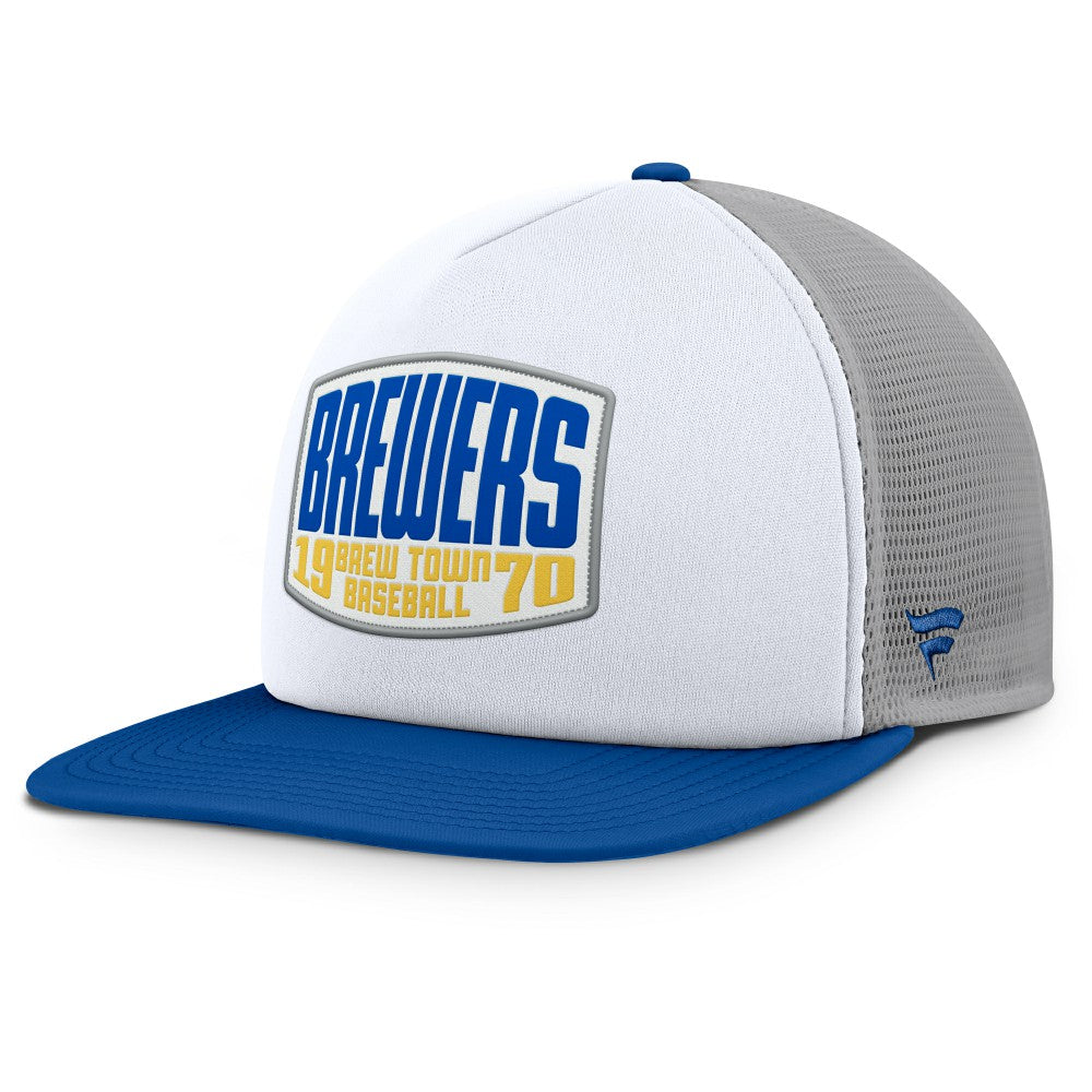 Milwaukee Brewers Fanatics Cranked Foam Front Patch Trucker Adjustable Hat | MLB Online