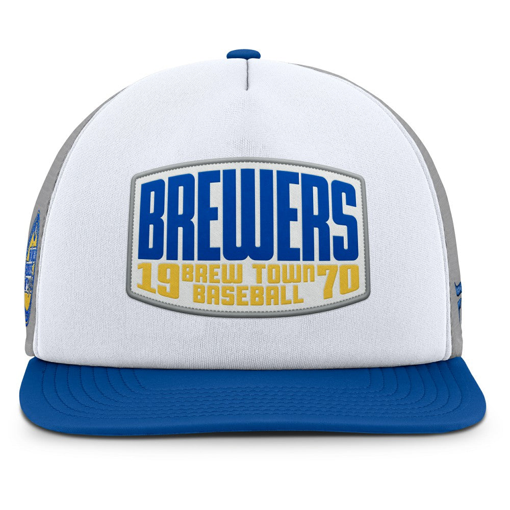 Milwaukee Brewers Fanatics Cranked Foam Front Patch Trucker Adjustable Hat | MLB Online