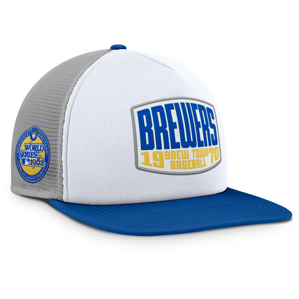 Milwaukee Brewers Fanatics Cranked Foam Front Patch Trucker Adjustable Hat | MLB Online