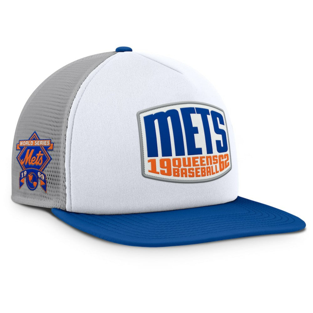 New York Mets Fanatics Cranked Foam Front Patch Trucker Adjustable Hat | MLB Near me
