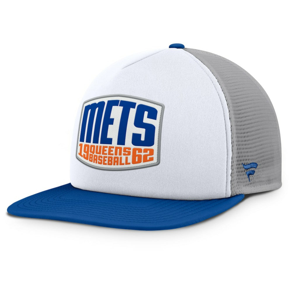 New York Mets Fanatics Cranked Foam Front Patch Trucker Adjustable Hat | MLB Near me
