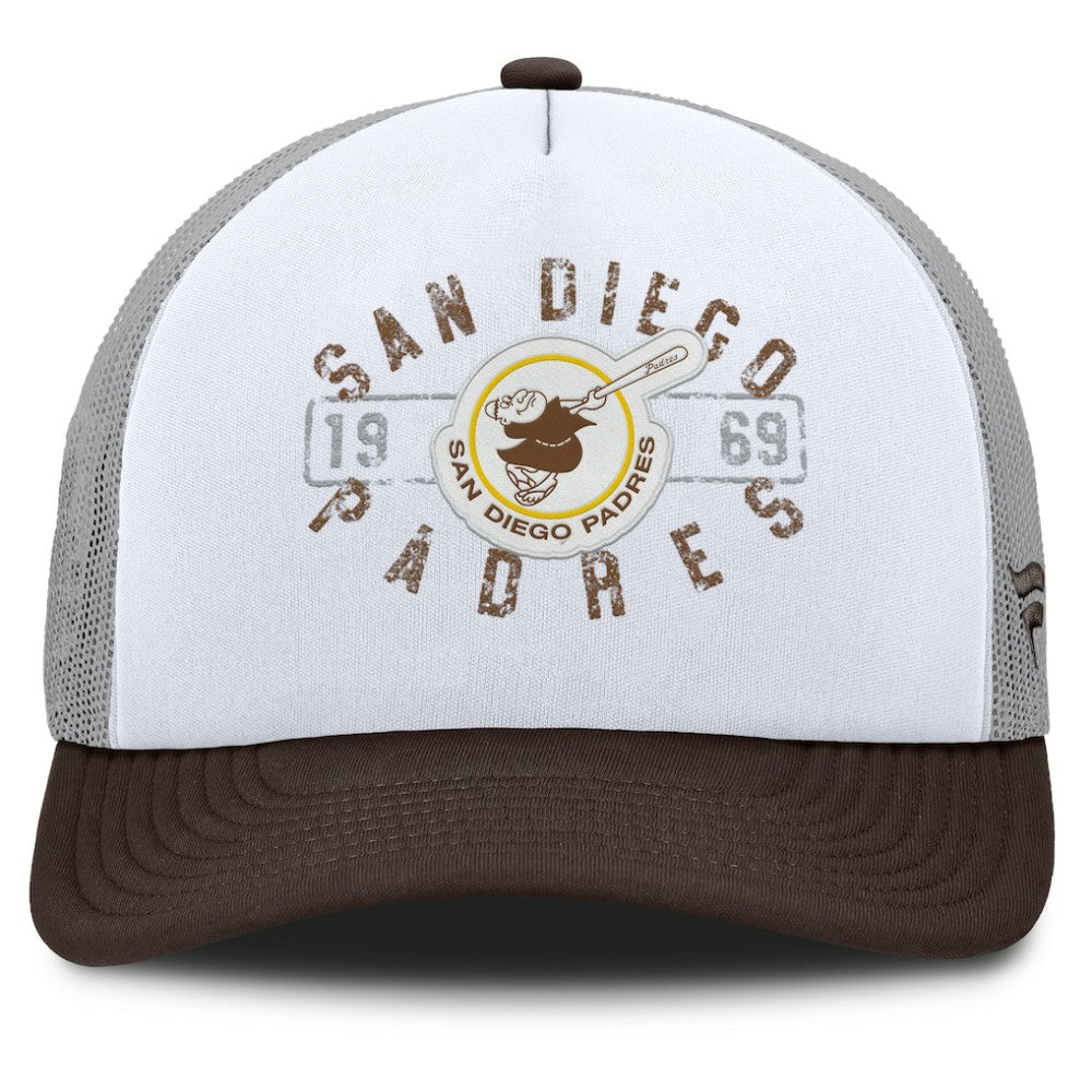 San Diego Padres Fanatics Designated A-Frame Foam Front Trucker Adjustable Hat | MLB Sale
