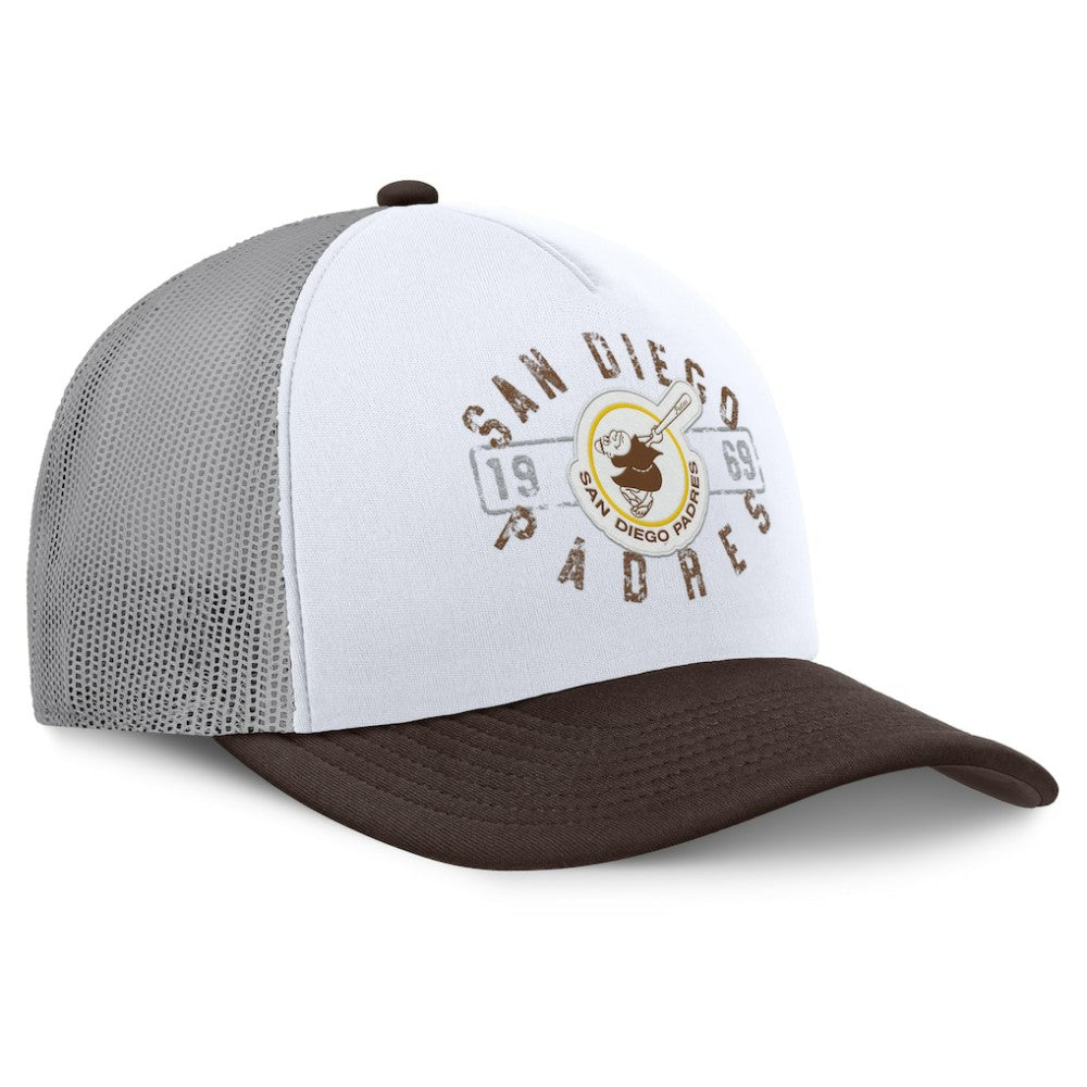 San Diego Padres Fanatics Designated A-Frame Foam Front Trucker Adjustable Hat | MLB Sale